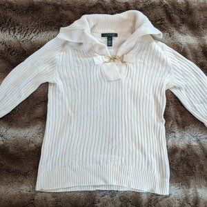 Ralph Lauren Cream Ribbed Sweater
